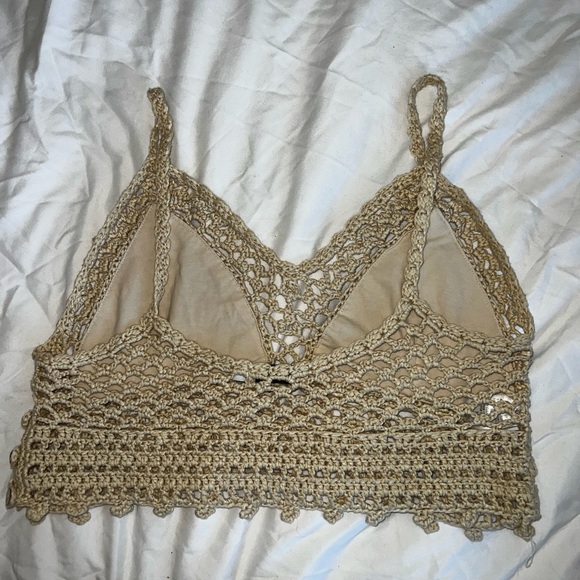 Macramé brown top - Picture 3 of 3